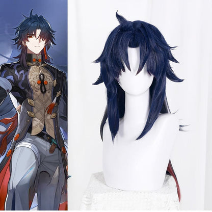 Honkai Star Rail Blade Blue Gradient Red Cosplay Wig ON799 -