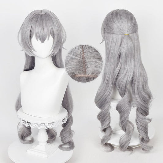 Honkai Star Rail Bronia Cute Long Curly Gray Wig ON827 -