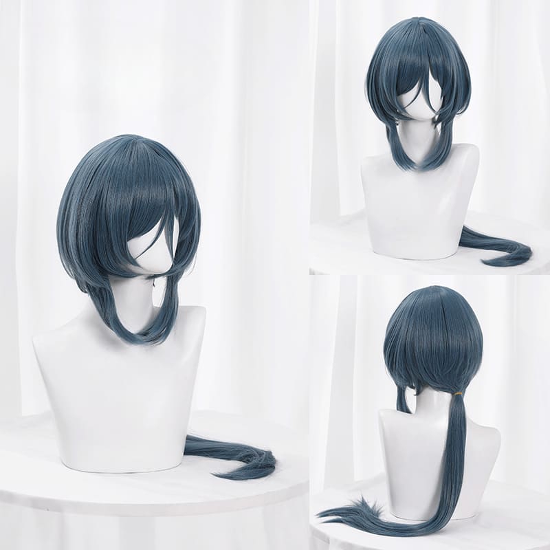 Honkai Star Rail Natasha Bluish Gray Long Cosplay Wig ON795