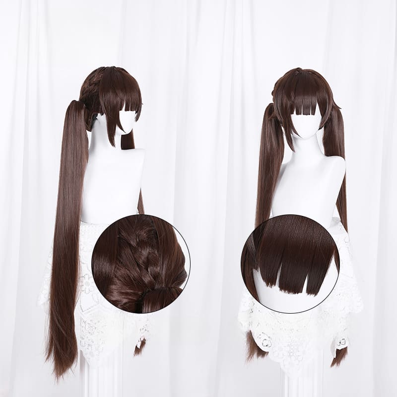 Honkai Star Rail Sushang Brown Twin Tails Cosplay Wig ON798