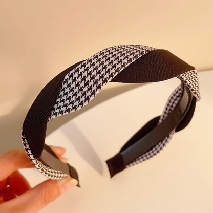 Houndstooth Helical Fabric Headband