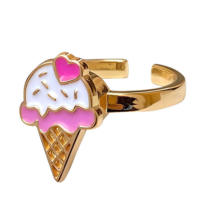 Ice Cream Anxiety Spin Ring - Pink - ring