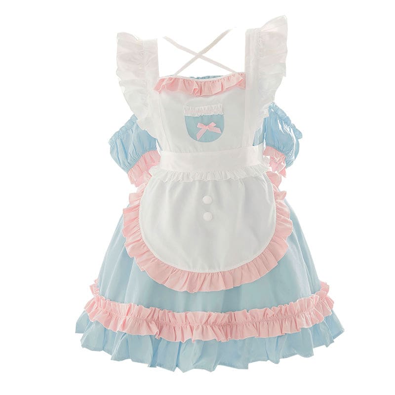Ice Cream Maid Cosplay Dress Costume - Blue / M