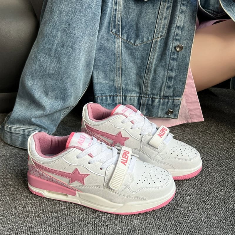 Icecream Star Matching Sneaker Shoes - White Pink / 35/US5.5