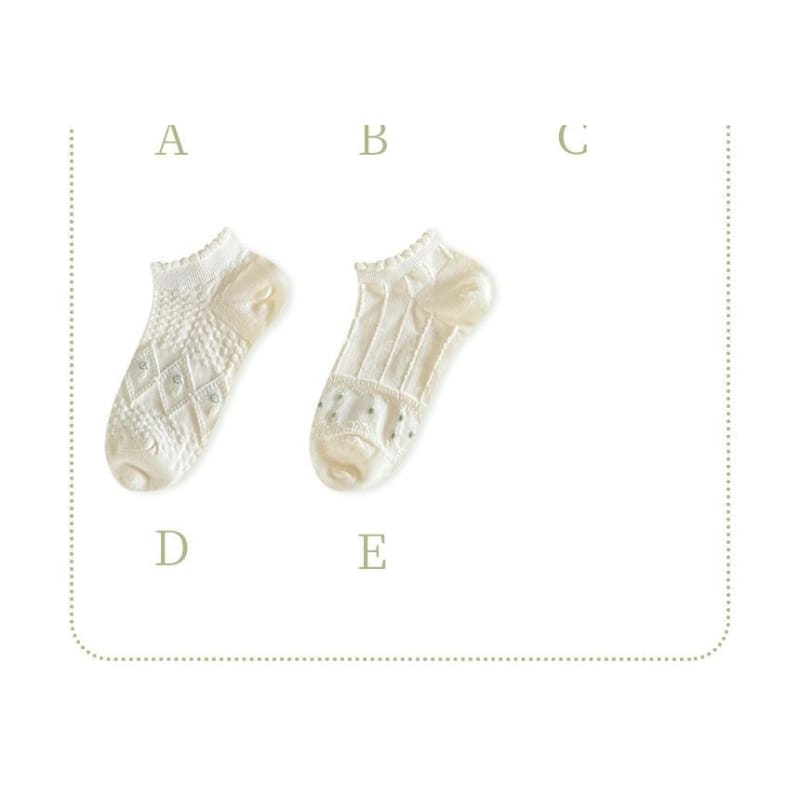 Jacquard Low Cut Socks Set