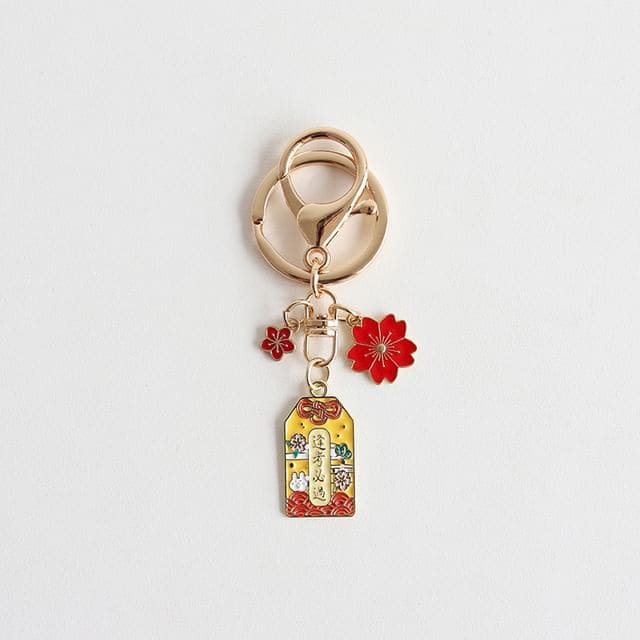 Japanese Amulet Key Rings - Must PASS every Exam / One Size