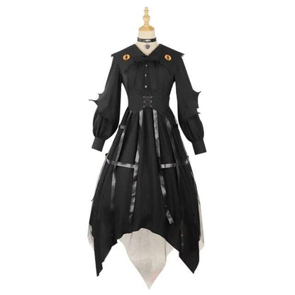 Japanese Fashion Lantern Sleeve Gothic Lolita Cosplay Dress