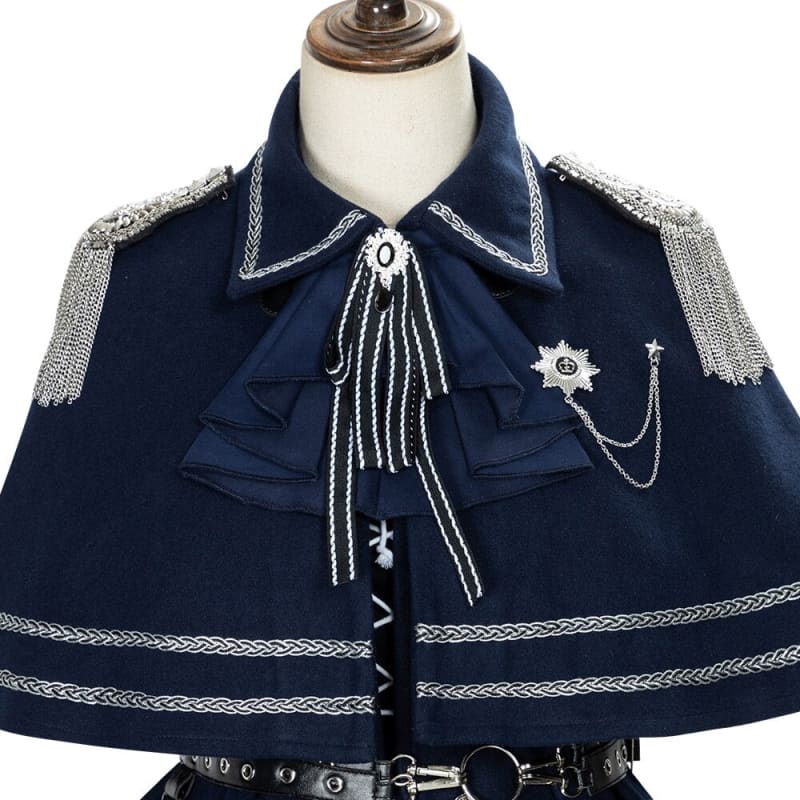 Japanese Fashion Navy Kawaii Cloak Gothic Lolita Dress Cape