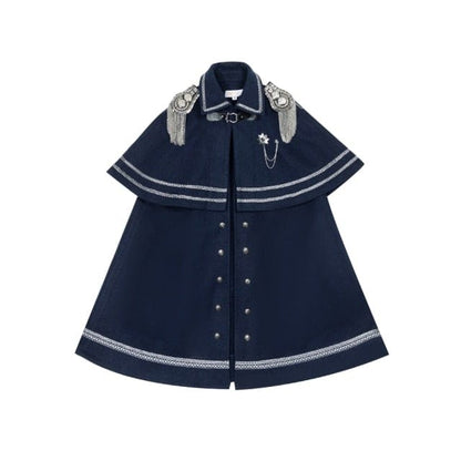 Japanese Fashion Navy Kawaii Cloak Gothic Lolita Dress Cape