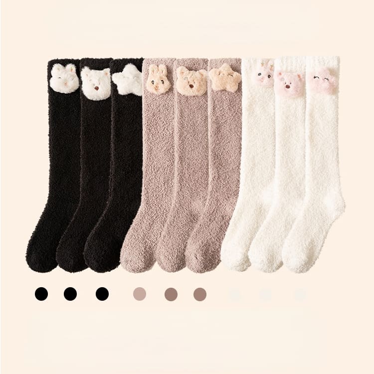 Japanese Kawaii Animal Fleece Knee Socks MM2241