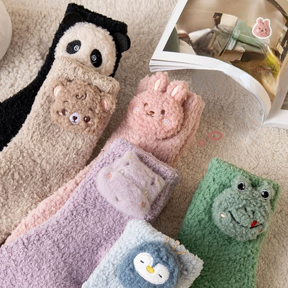 Japanese Kawaii Animal Fleece Warm Socks MM2243