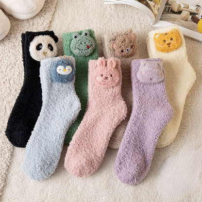 Japanese Kawaii Animal Fleece Warm Socks MM2243