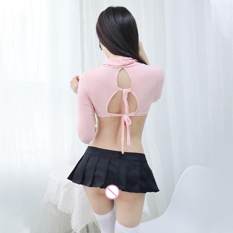 Japanese Kawaii Schoolgirl Cosplay Lingerie Uniform Set