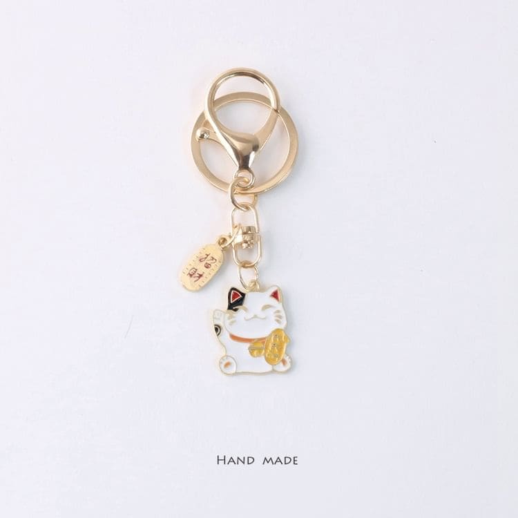 Japanese Lucky-Cat Bag Charm / Key Ring