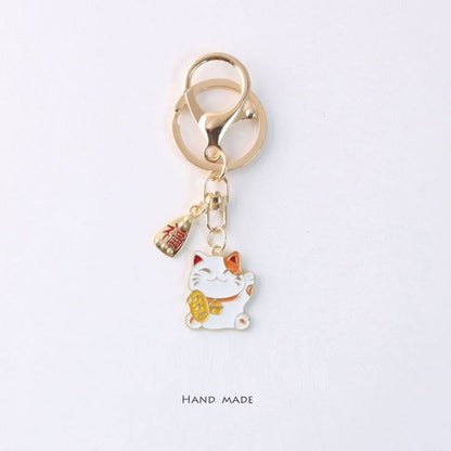 Japanese Lucky-Cat Bag Charm / Key Ring