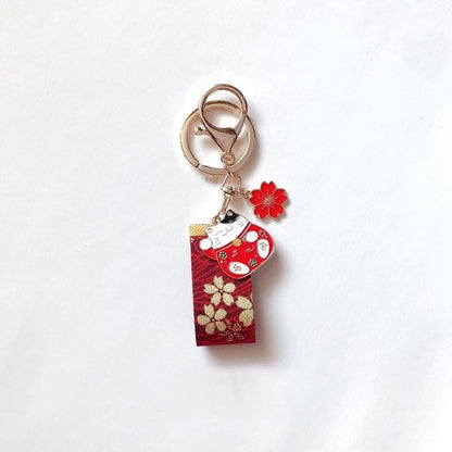 Japanese Lucky-Cat Key Ring / Bag Charm