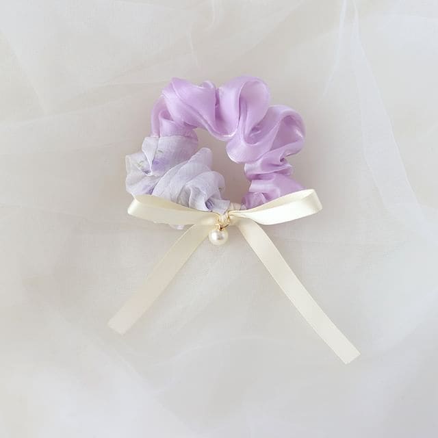 Japanese Ribbon Scrunchie - Light Purple / One Size