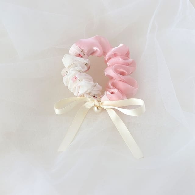 Japanese Ribbon Scrunchie - Pink / One Size