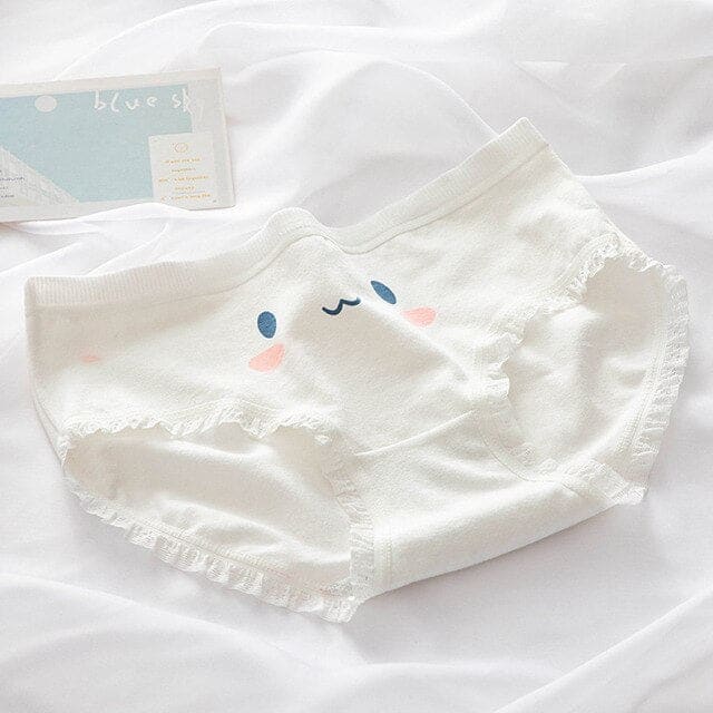 Japanese Strawberry Cute Rabbit Cotton Mid-waist Panties