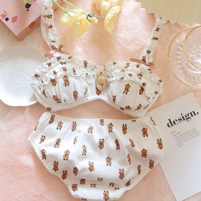 Japanese Style Kawaii Bear Underwear Set MK17018