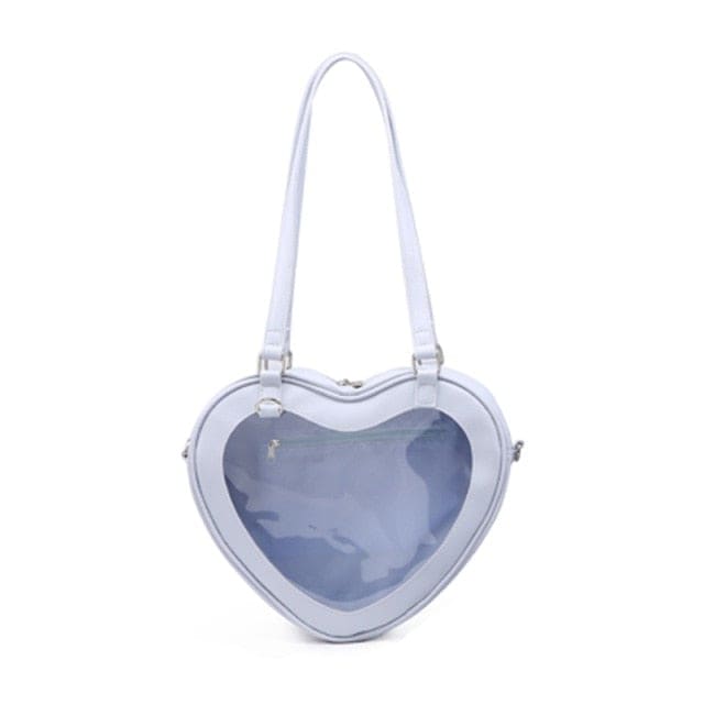 Japanese Sweet Heart Transparent JK Travel School Bag