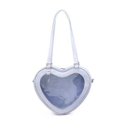 Japanese Sweet Heart Transparent JK Travel School Bag