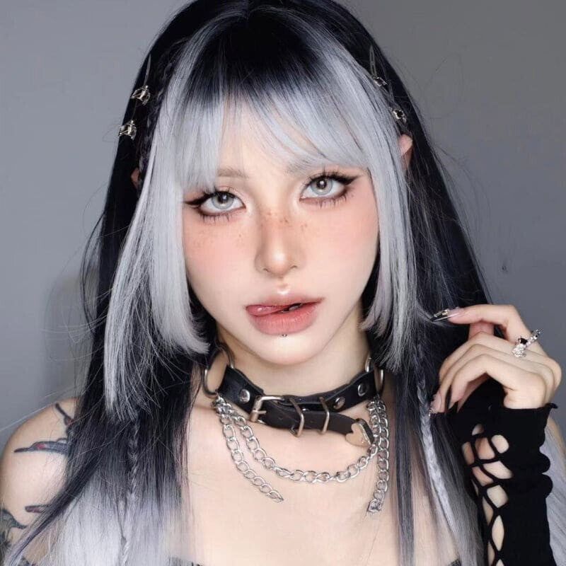 Jirai Kei Gradient Wigs ON1515 - Silver black