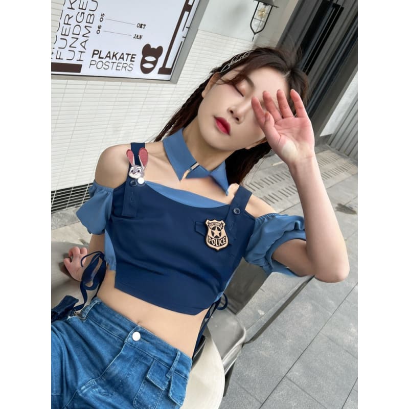 Judy Officer Inspired Crop Top Shirt MK17335