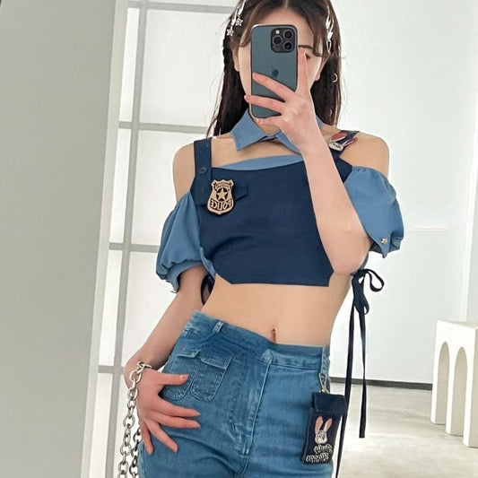 Judy Officer Inspired Crop Top Shirt MK17335