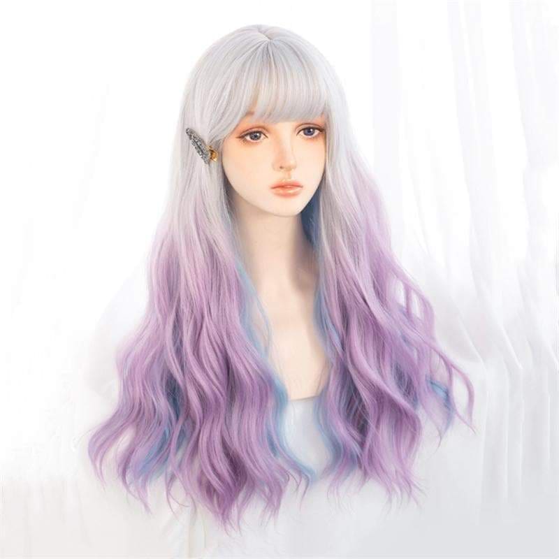 Kawaii 3 Colors eGirl Lolita Purple White Blue Gradient Big