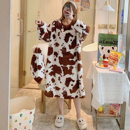 Kawaii Animal Printed Homewear Pajamas Dress MM2295