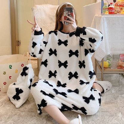 Kawaii Animal Printed Homewear Pajamas Dress MM2295