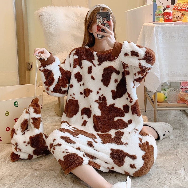 Kawaii Animal Printed Homewear Pajamas Dress MM2295