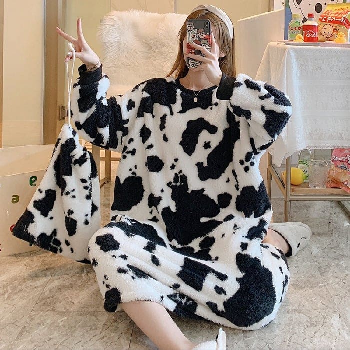 Kawaii Animal Printed Homewear Pajamas Dress MM2295