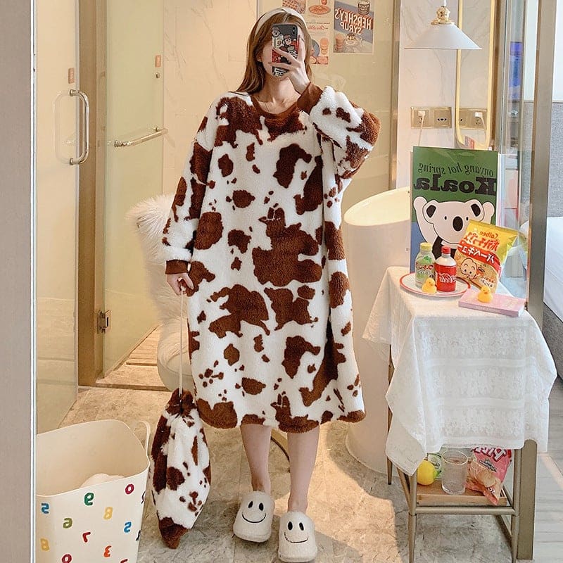 Kawaii Animal Printed Homewear Pajamas Dress MM2295