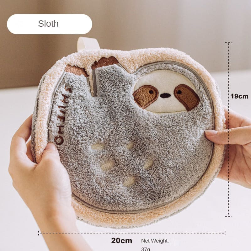 Kawaii Animals Hand Towel ON811 - sloth - towel