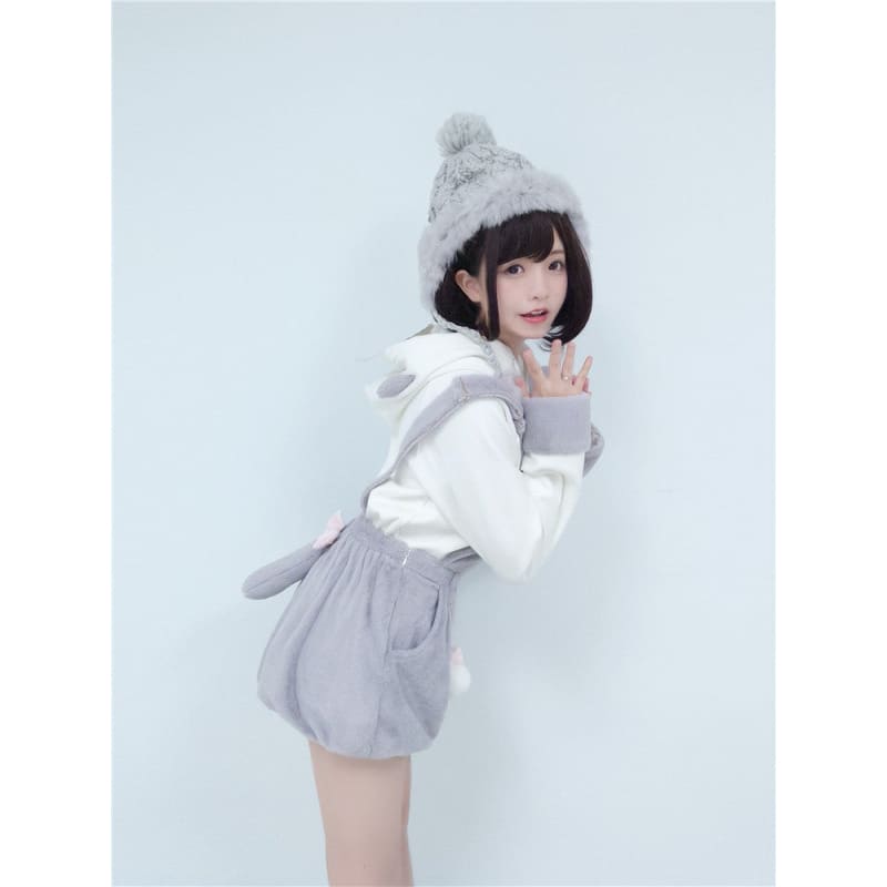 Kawaii Cat/Bear/Bunny Furry Suspender Dress MK17011