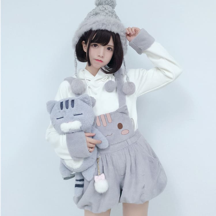 Kawaii Cat/Bear/Bunny Furry Suspender Dress MK17011