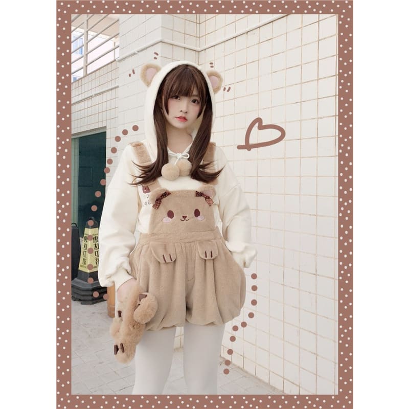 Kawaii Cat/Bear/Bunny Furry Suspender Dress MK17011