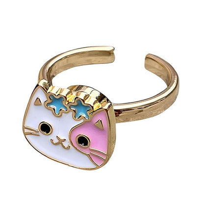 Kawaii Cat Opening Ring - ring