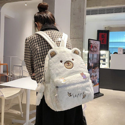 Kawaii Cute Bear Fluffy Backpack MM2294