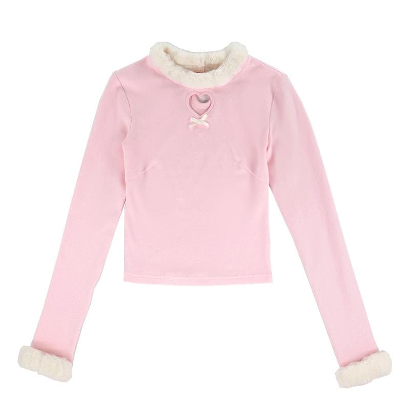 Kawaii Cute Heart Fluffy Pullover MK16871