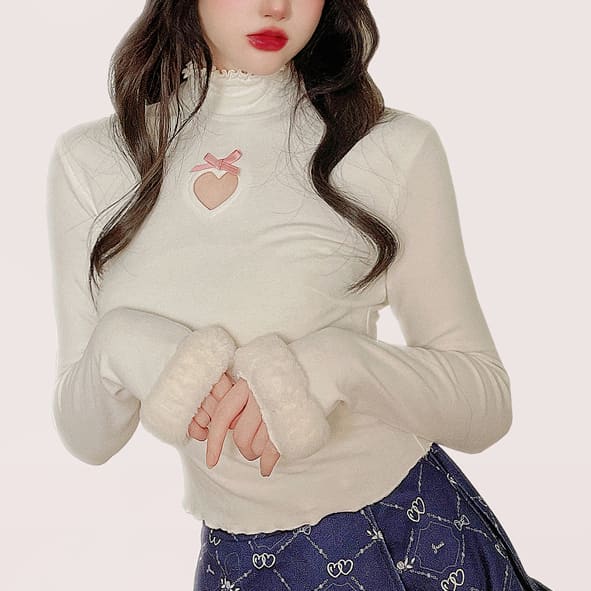 Kawaii Cute Heart Fluffy Pullover MK16871