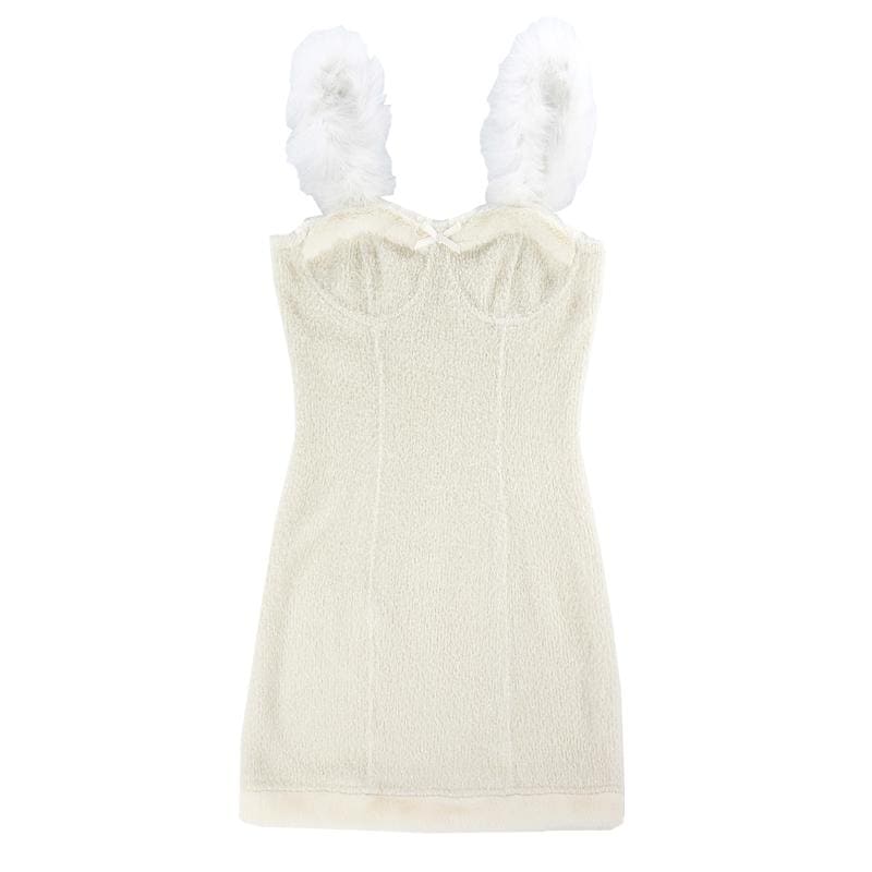 Kawaii Cute Heart Fluffy Suspender Dress MK16870