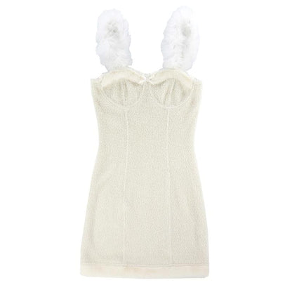 Kawaii Cute Heart Fluffy Suspender Dress MK16870