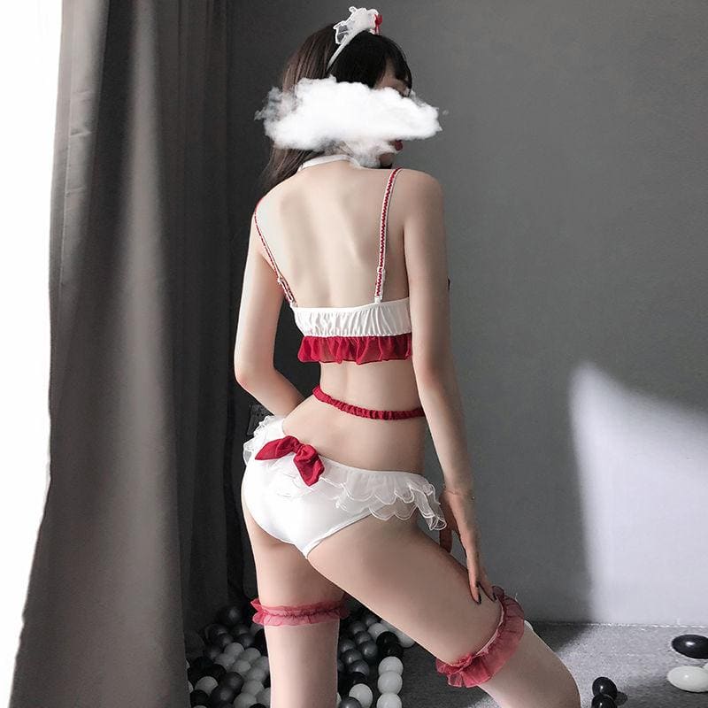 Kawaii Cute Nurse Cosplay Uniform Christmas Lingerie Set