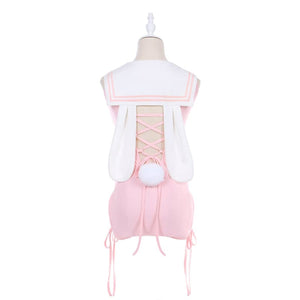 Kawaii Cute Pink/Blue/Navy Bunny Swimsuit MK17559 – KawaiiMoriStore