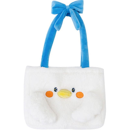 Kawaii Duck Plush Shoulder Bag - White