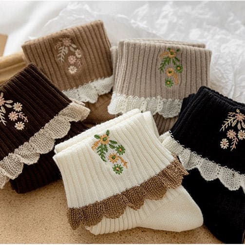 Kawaii Floral Socks - Socks