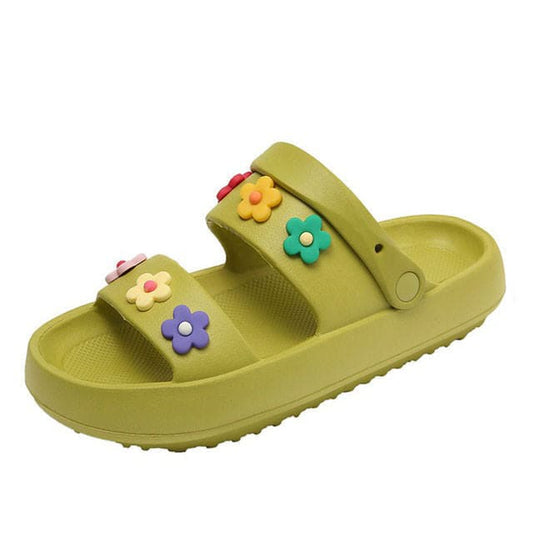 Kawaii Flower Sandals - EU 36-37 (US 6-6.5) / Green